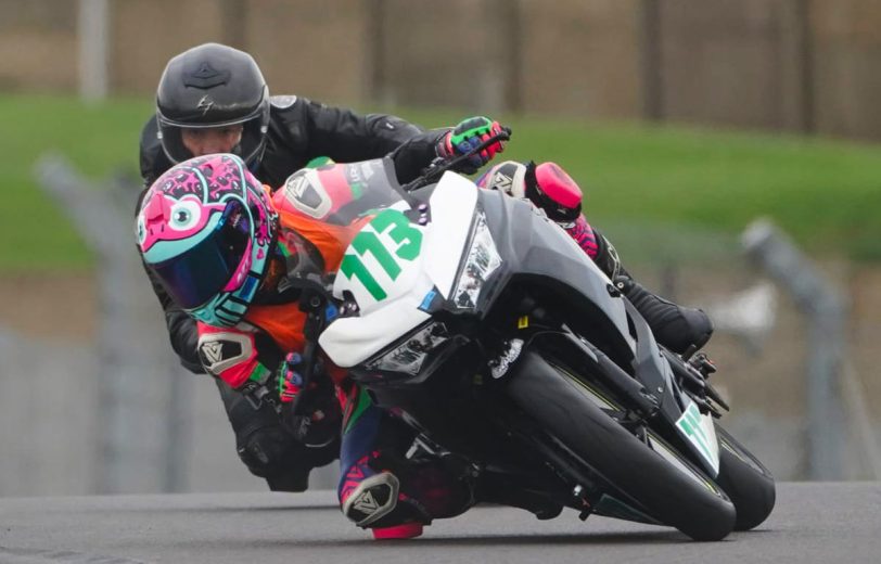 Annabelle McCarthy delivered a podium finish on her first outing on the Ninja 400 at Bemsee