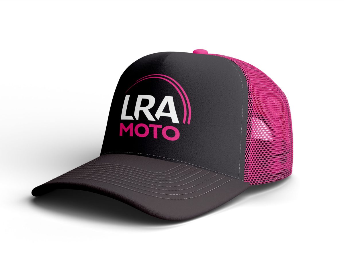 LRA Moto merchandise in our signature magenta and black